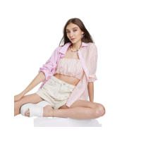 Target Women’s Long Sleeve Color Block Button-Down Shirt