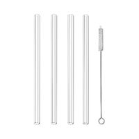 ALINK Clear Straight Glass Drinking Straws