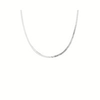 So Pretty – Fearless Herringbone Chain Necklace – Silver